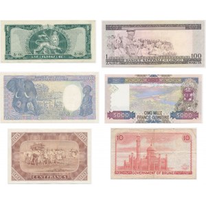 Afrika, Banknotensatz (6 Stück)