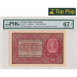 20 Mark 1919 - 2. Serie FO - PMG 67 EPQ