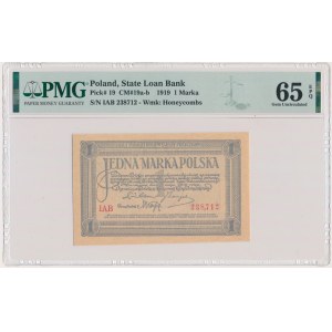1 mark 1919 - IAB - PMG 65 EPQ