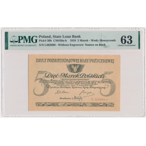 5 známok 1919 - L - PMG 63