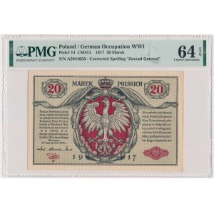 20 Mark 1916 - Allgemein - PMG 64 EPQ - SCHÖN