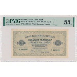 500 000 marek 1923 - A - 7 číslic - PMG 55