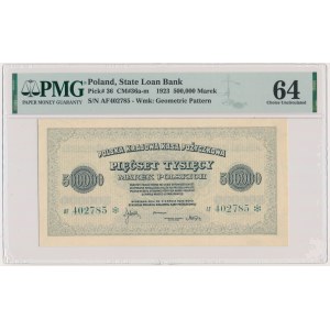 500.000 Mark 1923 - AF - 6 Zahlen ❉ - PMG 64 - RARE