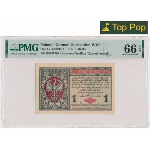 1 mark 1916 - General - B - PMG 66 - RARE.