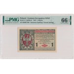 1 mark 1916 - General - B - PMG 66 - RARE.