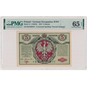 5 marks 1916 - General - tickets - B - PMG 65 EPQ.