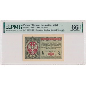 1/2 marki 1916 - Generał - PMG 66 EPQ