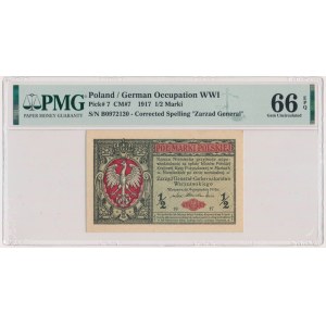 1/2 mark 1916 - General - PMG 66 EPQ