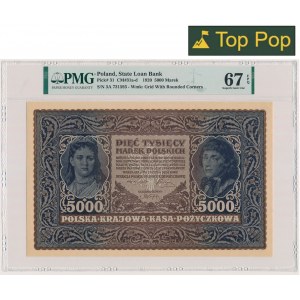 5,000 marks 1920 - III Series A - PMG 67 EPQ
