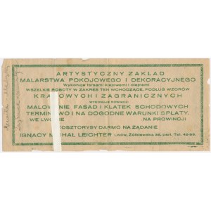 Ulotka wydrukowana w formie banknotu 20 dolarów 1914
