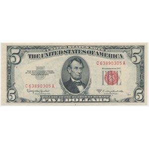 USA, Red Seal, 5 Dollars 1953 - Graham & Dillon -