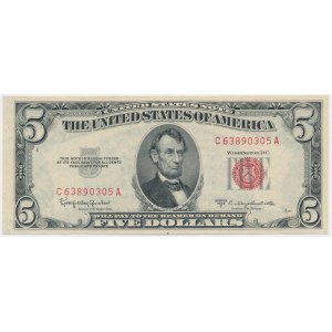 USA, Red Seal, $5 1953 - Graham &amp; Dillon -.