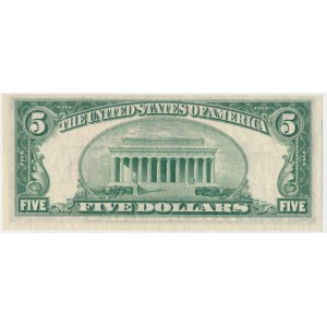 USA, Red Seal, 5 dolarów 1953 - Smith & Dillon -