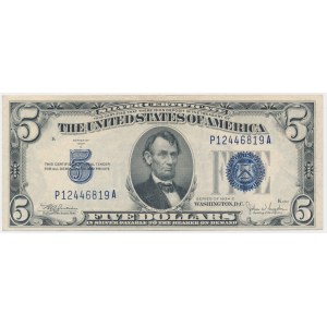 USA, Silver Certificate, 5 dolarów 1934 - Julian & Snyder -