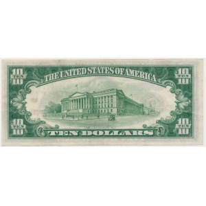 USA, Green Seal, New York, 10 dolarów 1934 - Julian & Morgenthau -