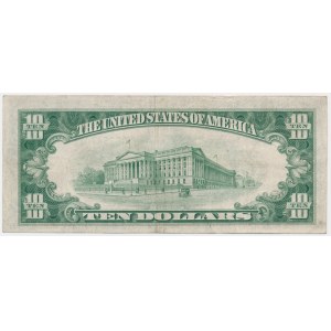 USA, Green Seal, Chicago, 10 Dollars 1934 - Julian & Snyder -