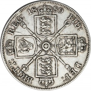 Veľká Británia, Victoria, Double florin (4 šilingy) Londýn 1889