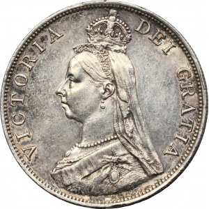 Velká Británie, Victoria, Double florin (4 šilinky) Londýn 1890