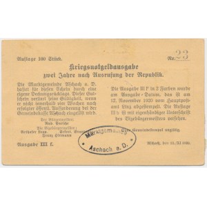 Austria (Reichental), bon znaczkowy z 1920