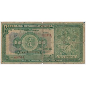 Tschechoslowakei, 100 Kronen 1920 - Af -