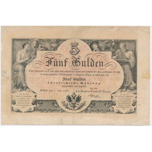 Rakúsko, 5 guldenov 1866
