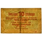 Danzig, 10 Pfennige 1923 - October - watermark KOGA -