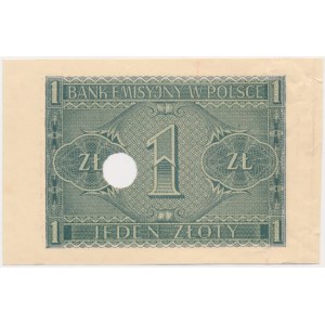 1 złoty 1941 - destrukt bez numeratora i serii -