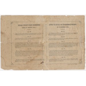 Dočasný dlhopis na 40 zlotých 1863 - RARE