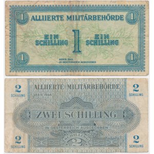 Austria, Allied Military Authority, lot 1-2 Schilling 1944 (2 pcs.)