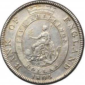 Wielka Brytania, Jerzy III, 1 Dolar = 5 Szylingów Londyn 1804