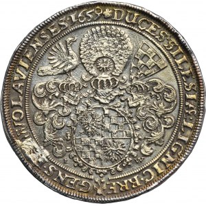 Silesia, Duchy of Liegnitz-Brieg-Wolau, Georg III, Ludwig IV, Christian, Thaler Brieg 1659 EW - RARE