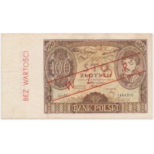 100 zlotých 1934 - nepôvodná pretlač MODEL -.