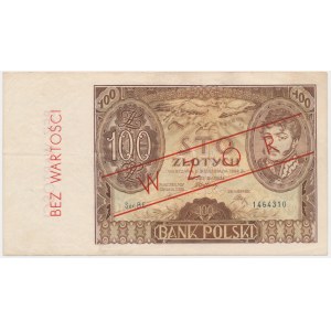 100 zl. 1934 - nepůvodní přetisk MODEL -.