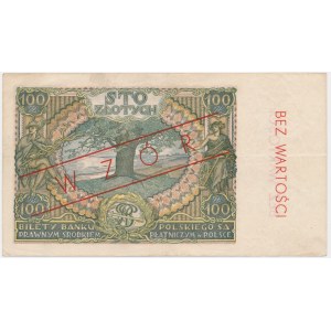 100 zlotých 1934 - nepôvodná pretlač MODEL -.