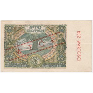 100 Zloty 1934 - nicht-originaler Überdruck MODELL -.