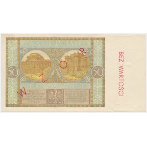 50 Zloty 1929 - nicht-originaler Überdruck Muster -.