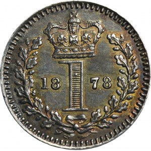 Velká Británie, Victoria, 1 Pence London 1878 - Maundy