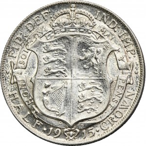 Great Britain, George V, 1/2 Crown London 1915