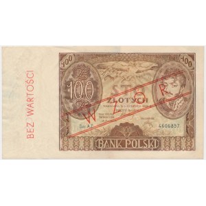 100 złotych 1932 - AZ - znw. +X+ - nieoryginalny nadruk WZÓR -