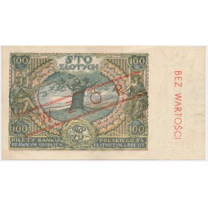 100 złotych 1932 - AZ - znw. +X+ - nieoryginalny nadruk WZÓR -