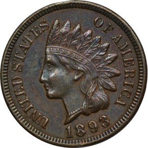 USA, 1 Cent Philadelphia 1893 - Indian Head