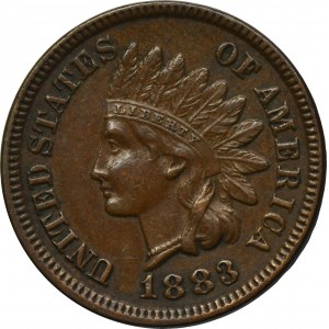 USA, 1 cent Philadelphia 1883 - Indiánska hlava