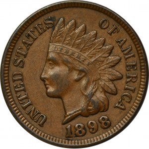 USA, 1 cent Philadelphia 1898 - Indiánska hlava