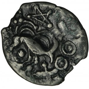 Galia, Celtowie Senonowie, moneta brązowa