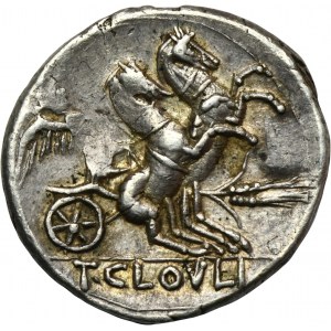 Römische Republik, T. Cloelius, Denarius