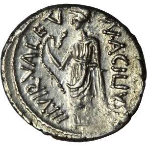 Römische Republik, Mn. Acilius Glabrio, Denarius