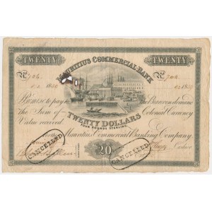 Mauritius, 20 Dollars 1839 - RARE