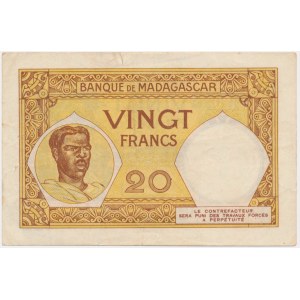 Madagaskar, 20 franků (1937-47)