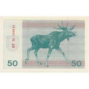 Lithuania, 50 Talonas 1991 - with text -