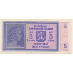 Čechy a Morava, 5 korun (1940)